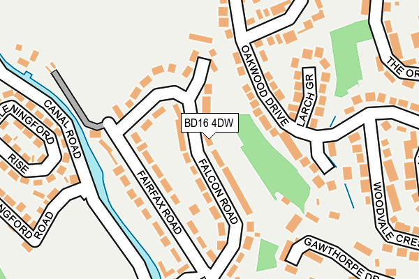 BD16 4DW map - OS OpenMap – Local (Ordnance Survey)