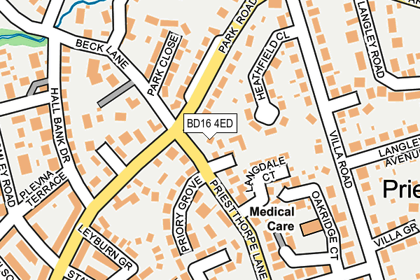 BD16 4ED map - OS OpenMap – Local (Ordnance Survey)