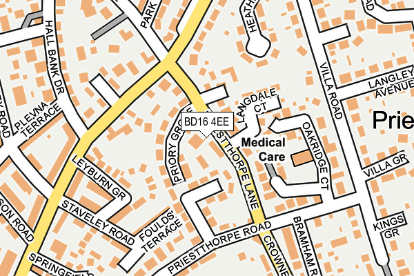 BD16 4EE map - OS OpenMap – Local (Ordnance Survey)