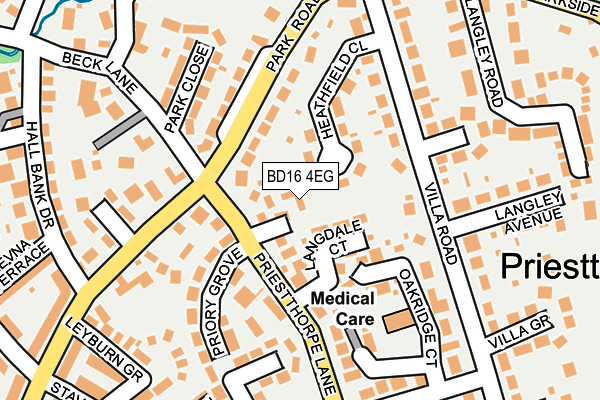 BD16 4EG map - OS OpenMap – Local (Ordnance Survey)