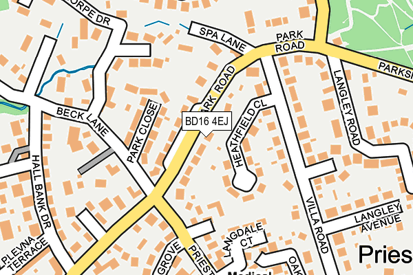 BD16 4EJ map - OS OpenMap – Local (Ordnance Survey)