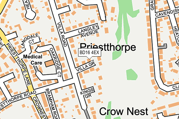 BD16 4EX map - OS OpenMap – Local (Ordnance Survey)