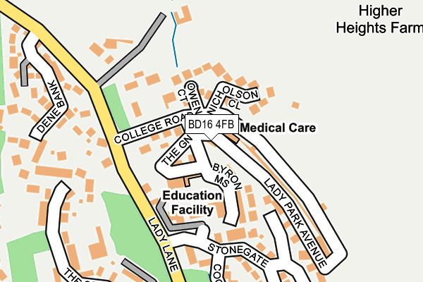 BD16 4FB map - OS OpenMap – Local (Ordnance Survey)