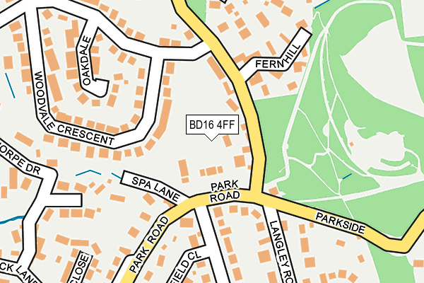 BD16 4FF map - OS OpenMap – Local (Ordnance Survey)