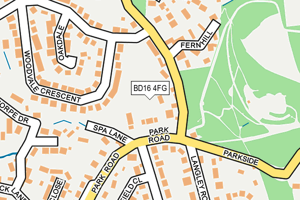 BD16 4FG map - OS OpenMap – Local (Ordnance Survey)