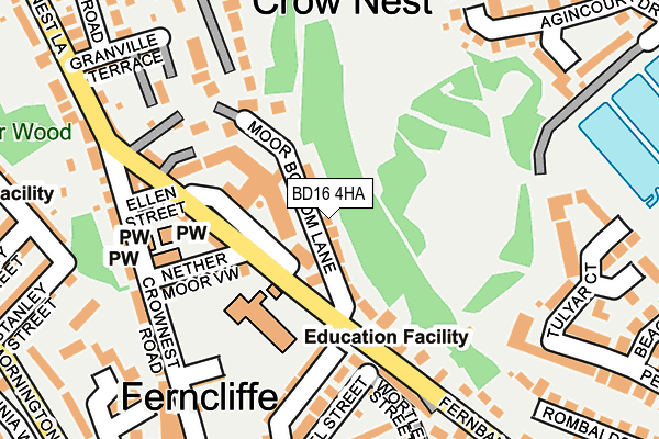 BD16 4HA map - OS OpenMap – Local (Ordnance Survey)