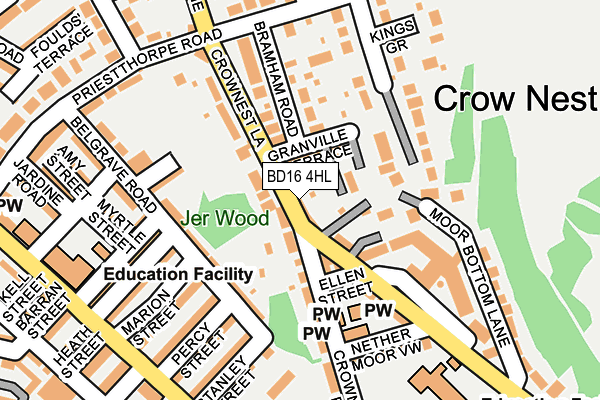 BD16 4HL map - OS OpenMap – Local (Ordnance Survey)