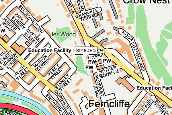BD16 4HQ map - OS OpenMap – Local (Ordnance Survey)