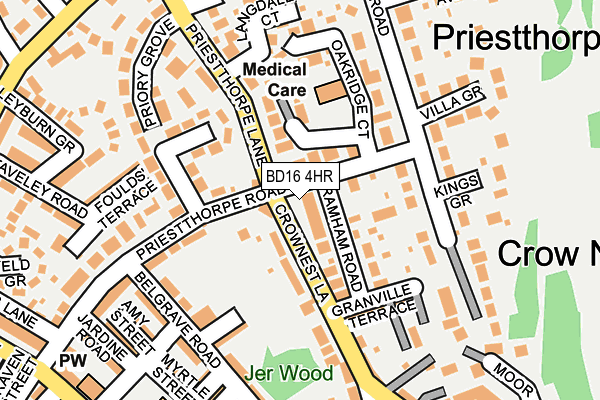 BD16 4HR map - OS OpenMap – Local (Ordnance Survey)