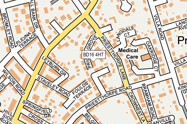 BD16 4HT map - OS OpenMap – Local (Ordnance Survey)