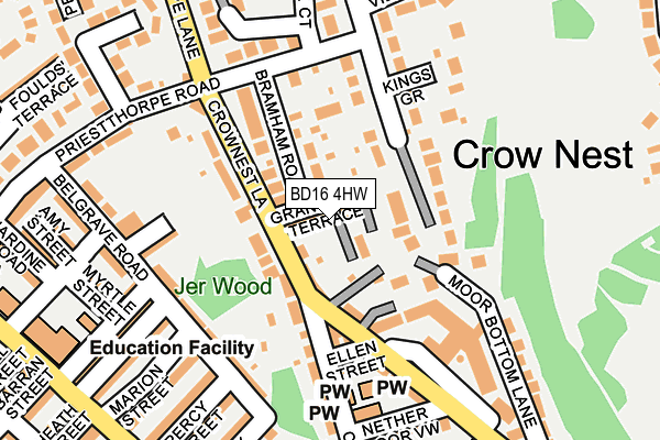 BD16 4HW map - OS OpenMap – Local (Ordnance Survey)