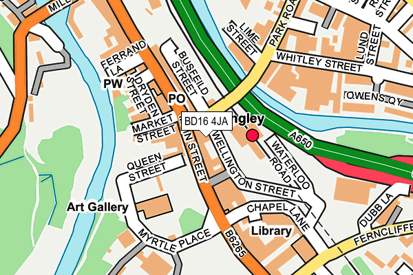 BD16 4JA map - OS OpenMap – Local (Ordnance Survey)