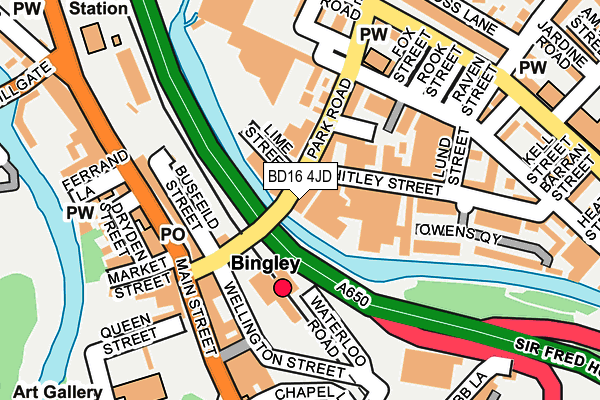 Map of BINGLEY SIZZLING LOUNGE LTD at local scale