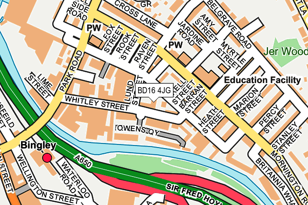 BD16 4JG map - OS OpenMap – Local (Ordnance Survey)