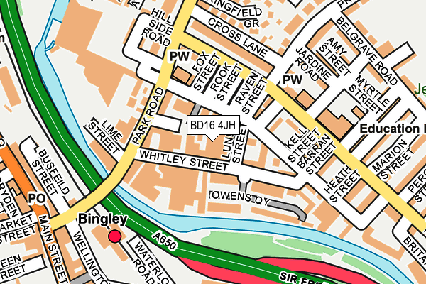 Map of STAR GARAGE (BINGLEY) LTD. at local scale