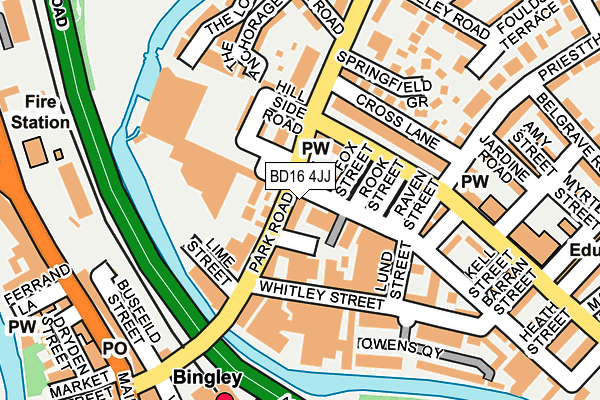 BD16 4JJ map - OS OpenMap – Local (Ordnance Survey)