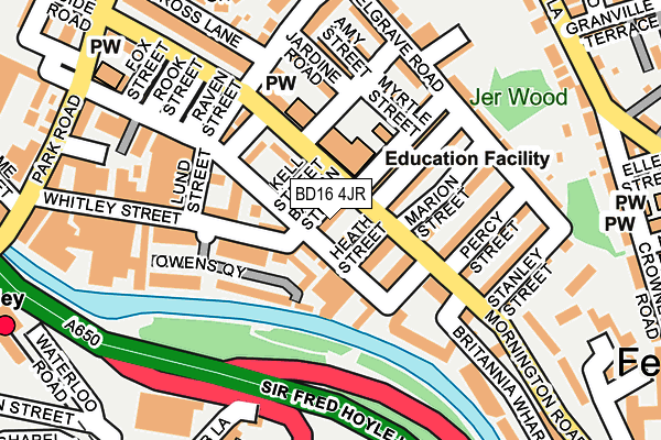 BD16 4JR map - OS OpenMap – Local (Ordnance Survey)
