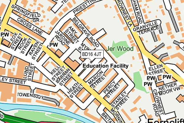 BD16 4JT map - OS OpenMap – Local (Ordnance Survey)