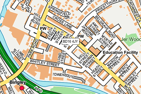 BD16 4JY map - OS OpenMap – Local (Ordnance Survey)