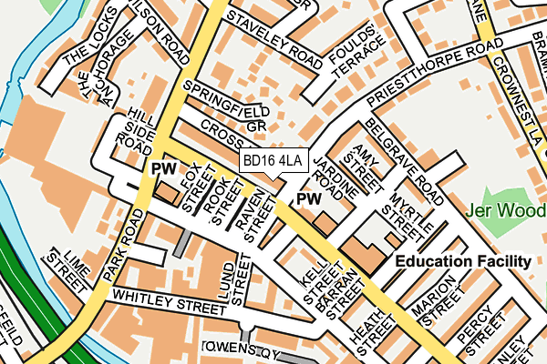 BD16 4LA map - OS OpenMap – Local (Ordnance Survey)