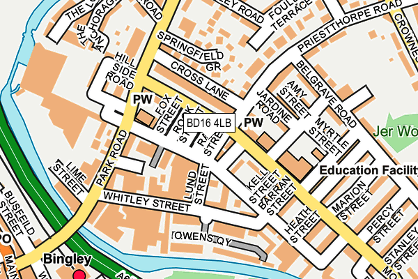 BD16 4LB map - OS OpenMap – Local (Ordnance Survey)