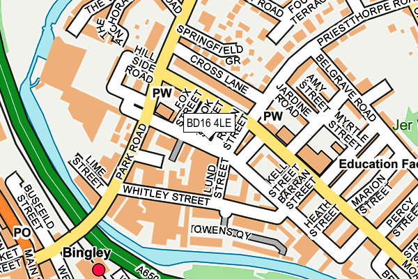 BD16 4LE map - OS OpenMap – Local (Ordnance Survey)