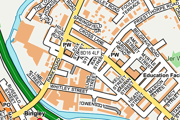 BD16 4LF map - OS OpenMap – Local (Ordnance Survey)