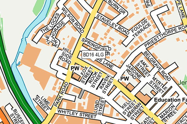 BD16 4LG map - OS OpenMap – Local (Ordnance Survey)