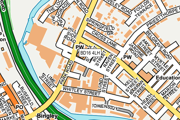 BD16 4LH map - OS OpenMap – Local (Ordnance Survey)