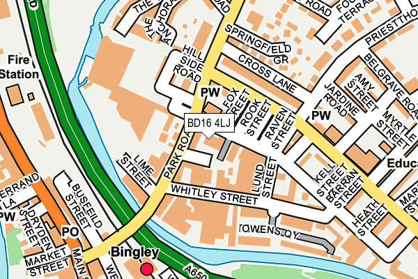 BD16 4LJ map - OS OpenMap – Local (Ordnance Survey)