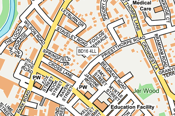 BD16 4LL map - OS OpenMap – Local (Ordnance Survey)