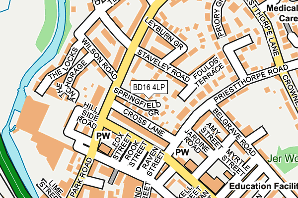 BD16 4LP map - OS OpenMap – Local (Ordnance Survey)
