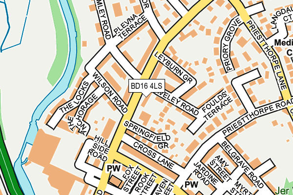 BD16 4LS map - OS OpenMap – Local (Ordnance Survey)