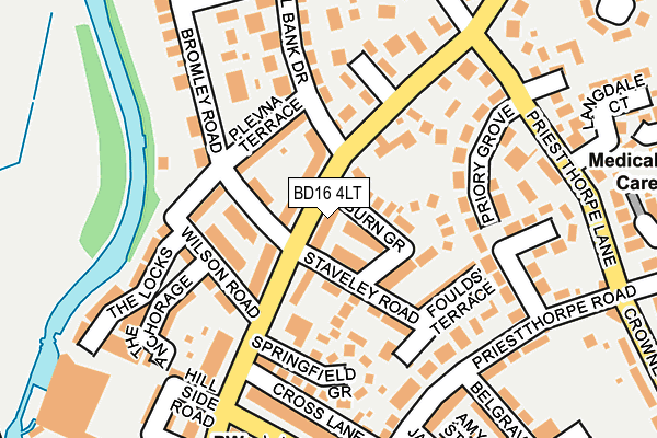 BD16 4LT map - OS OpenMap – Local (Ordnance Survey)