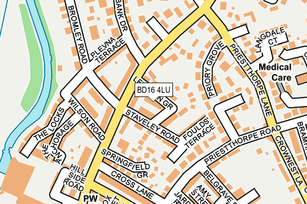 BD16 4LU map - OS OpenMap – Local (Ordnance Survey)