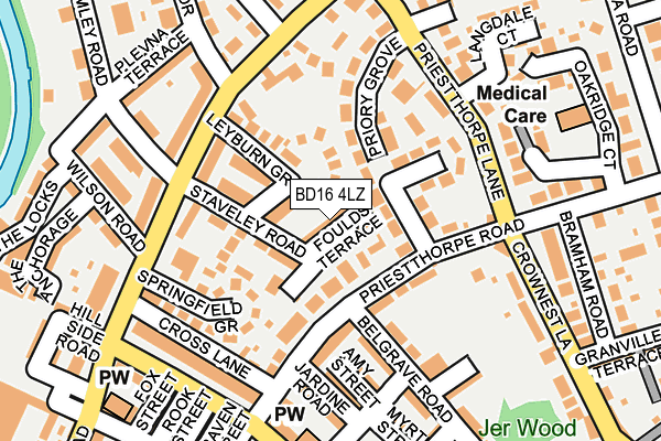 BD16 4LZ map - OS OpenMap – Local (Ordnance Survey)