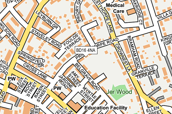 BD16 4NA map - OS OpenMap – Local (Ordnance Survey)