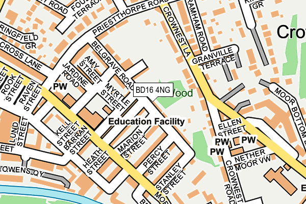 BD16 4NG map - OS OpenMap – Local (Ordnance Survey)