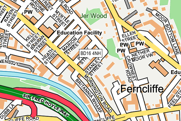 BD16 4NH map - OS OpenMap – Local (Ordnance Survey)
