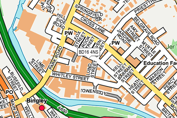 BD16 4NS map - OS OpenMap – Local (Ordnance Survey)