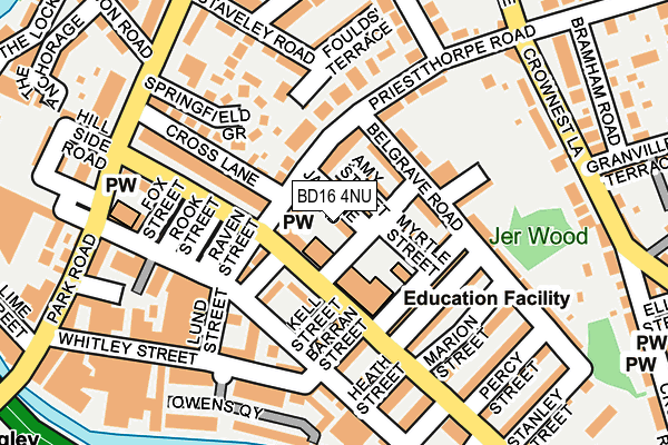 BD16 4NU map - OS OpenMap – Local (Ordnance Survey)