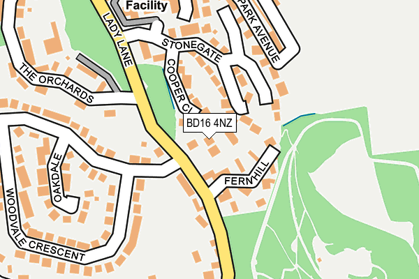 BD16 4NZ map - OS OpenMap – Local (Ordnance Survey)