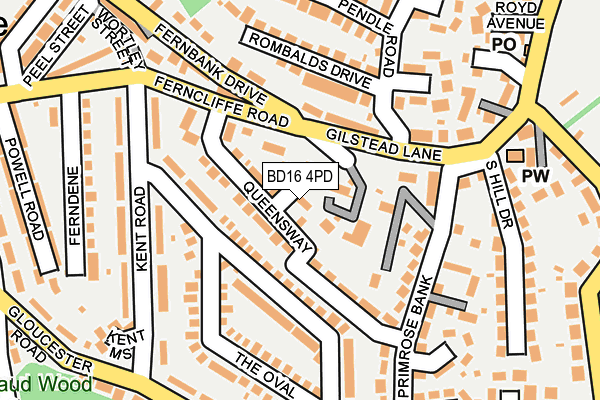 BD16 4PD map - OS OpenMap – Local (Ordnance Survey)