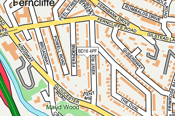 BD16 4PF map - OS OpenMap – Local (Ordnance Survey)