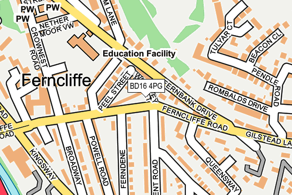 BD16 4PG map - OS OpenMap – Local (Ordnance Survey)