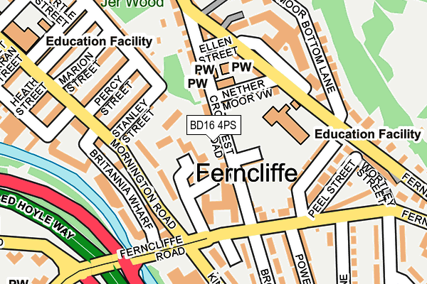 BD16 4PS map - OS OpenMap – Local (Ordnance Survey)