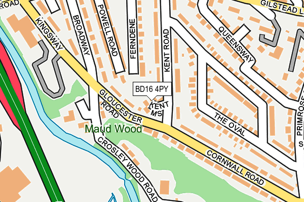 BD16 4PY map - OS OpenMap – Local (Ordnance Survey)