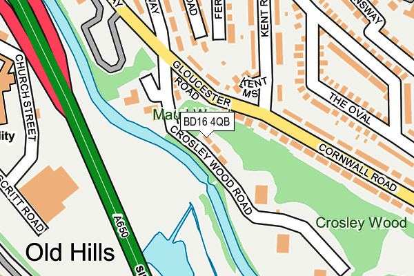 BD16 4QB map - OS OpenMap – Local (Ordnance Survey)