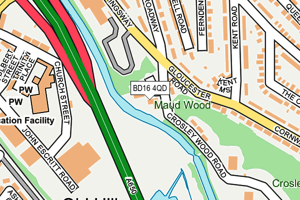 BD16 4QD map - OS OpenMap – Local (Ordnance Survey)