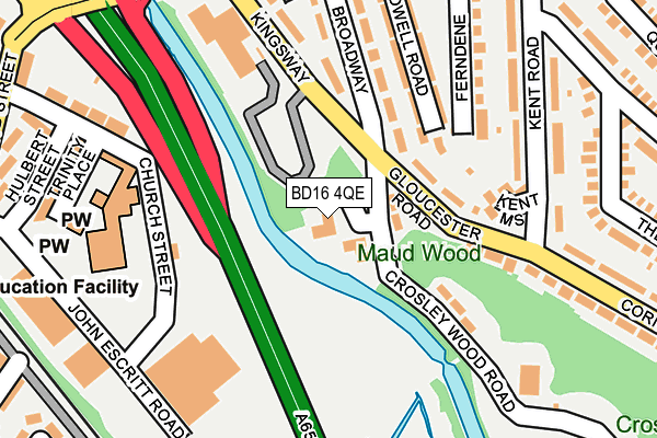 BD16 4QE map - OS OpenMap – Local (Ordnance Survey)